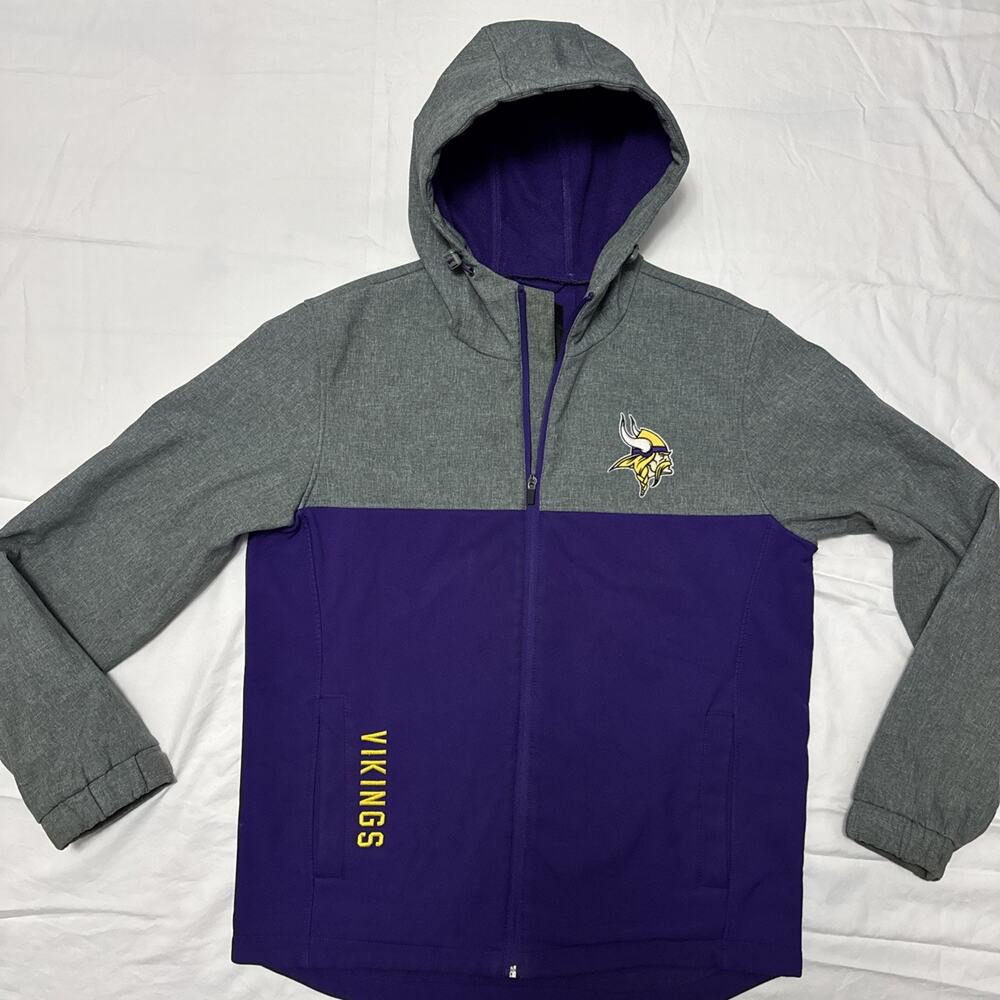 Minnesota Vikings NFL Sideline Size Medium Men's Full Zip Soft Shell Jacket